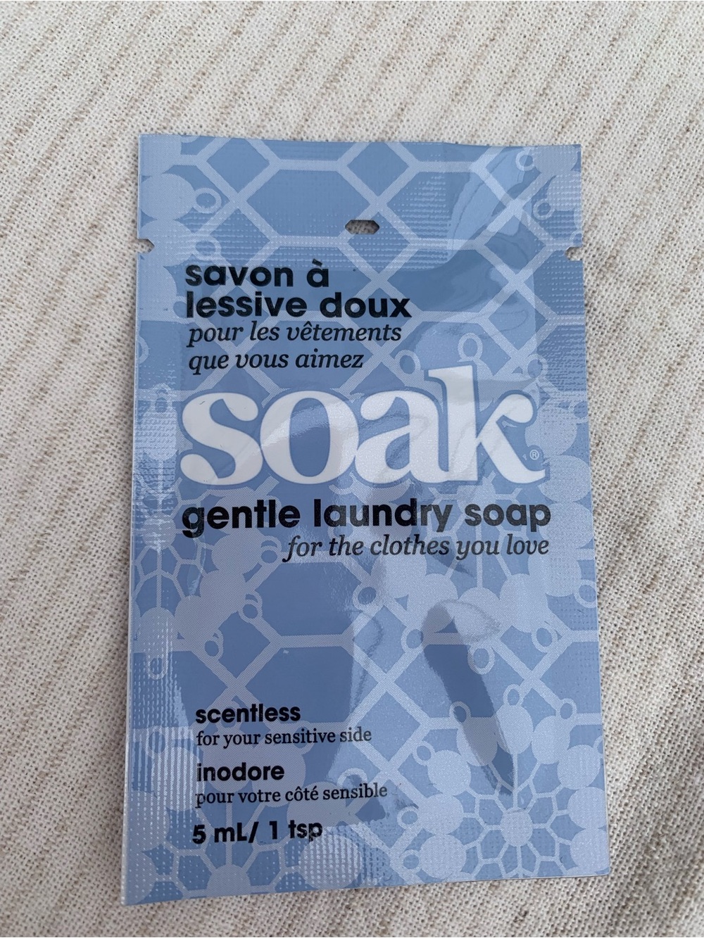 SOAK: No-Rinse Delicate Wash Sample – Scentless / Sensitive (BUNDLE ADD-ON)